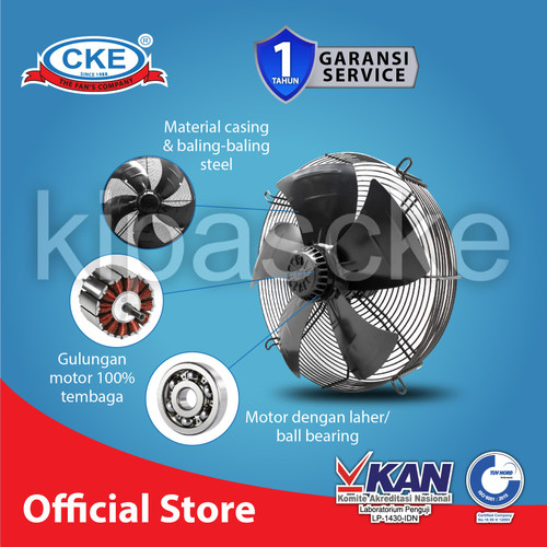 CKE Axial Fan AF-ERM-YWF4D450SC-NB-LB 18 Inch Drum Axial Blower Gedung