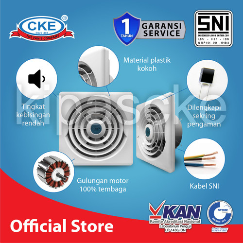 CKE Ceiling Exhaust APB-20DE-F 8 Inch Ceiling Duct Exhaust Plafon