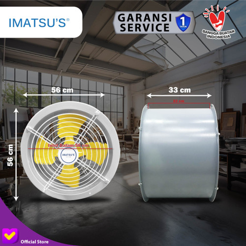 Drum Fan Low Noise 20 Inch 220V Axial Drum Fan Tabung 20" Ball Bearing