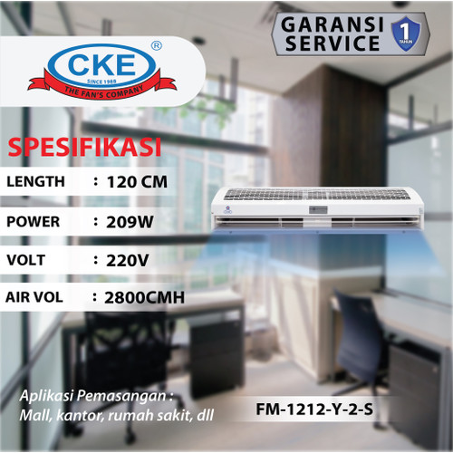 CKE Air Curtain Blower FM-1212-Y-2-S-TS Air Door Tirai Udara