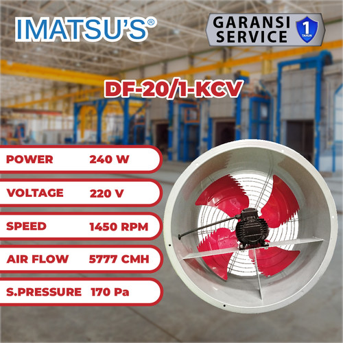 Drum Fan Blower Tabung 20 Inch Kipas Blower Tube Axial Flow Exhaust Duct Fan 20" 1 Phase 240W