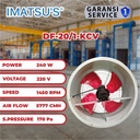 Drum Fan Blower Tabung 20 Inch Kipas Blower Tube Axial Flow Exhaust Duct Fan 20" 1 Phase 240W