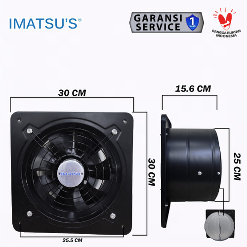 Exhaust Fan 10 Inch Wall Air Duct Booster Fan 10" Inch 2 Speed / Kipas Hexos Dinding Exhaust Fan Ventilasi Plafon Besi 10 Inci