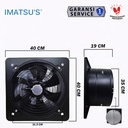 Exhaust Fan 14 Inch Wall Air Duct Booster Fan 14" Inch 2 Speed / Kipas Hexos Dinding Exhaust Fan Ventilasi Plafon Besi 14 Inci