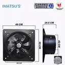 Exhaust Fan 16 Inch Wall Air Duct Booster Fan 16" Inch 2 Speed / Kipas Hexos Dinding Exhaust Fan Ventilasi Plafon Besi 16 Inci