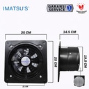 Exhaust Fan 8 Inch Wall Air Duct Booster Fan 8" Inch 2 Speed / Kipas Hexos Dinding Exhaust Fan Ventilasi Plafon Besi 8 Inci
