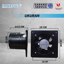 Exhaust Fan Besi In Out 6 Inch Wall Air Duct Booster Fan 6" Kipas Hexos Dinding 2 Arah / Keluar Masuk