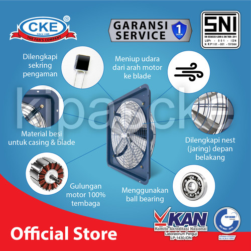 Exhaust Fan CKE EFC 24 Inch 220V Exhaust Dinding Eksos Blower Gedung