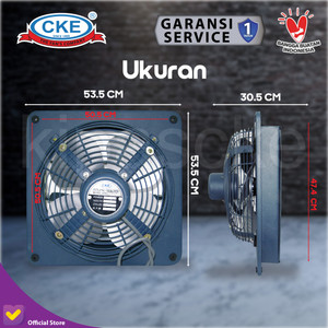 Exhaust Fan CKE Standard Shutter BN YL 18 Inch Fan Rumah Toilet Eksos