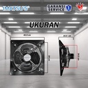 Exhaust Fan Dinding Standard 14 Inch Kipas Hexos Hisap Tembok Wall Exhaust Fan 14" Inch