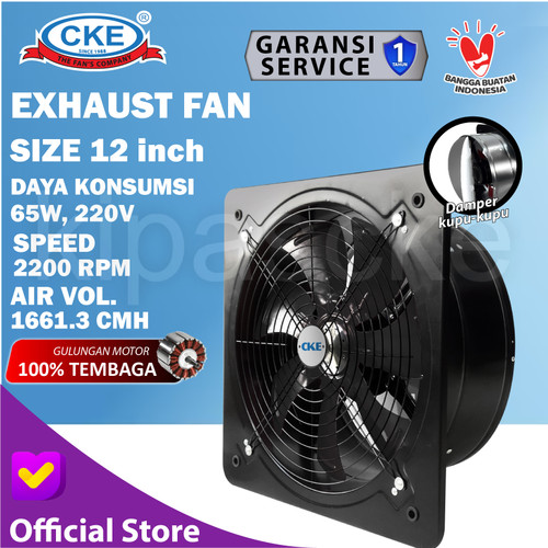 Exhaust Fan Drum CKE 12 Inch Booster Fan Duct Fan Exhaust Dinding