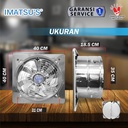 Exhaust Fan Stainless Steel 14" Inch Wall Air Duct Booster Fan Plafon Dinding Besi 14 Inci