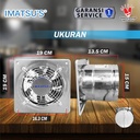 Exhaust Fan Stainless Steel 6" Inch Wall Air Duct Booster Fan Plafon Dinding Besi 6 Inci