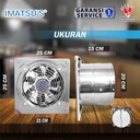 Exhaust Fan Stainless Steel 8" Inch Wall Air Duct Booster Fan Plafon Dinding Besi 8 Inci