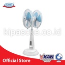 Imatsu Dual Heal Stand Fan With LED Light 16 Inch Kipas Angin Berdiri