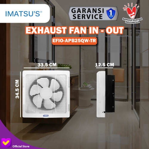 Imatsu Exhaust Fan EFIO TR 10 Inch Exhaust Shutter In-Out Blower