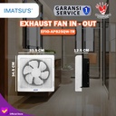 Imatsu Exhaust Fan EFIO TR 10 Inch Exhaust Shutter In-Out Blower