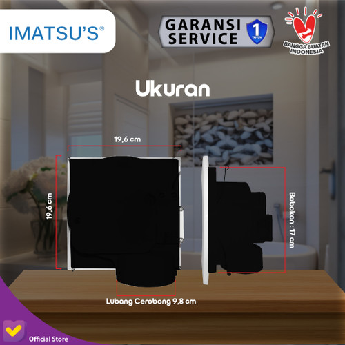 Imatsu Kipas Ceilling Duct CD-BPT10-10P-IMS-ST Rumah Dapur Resto