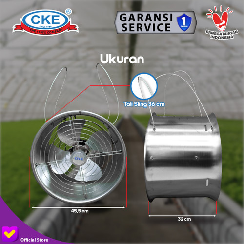 Hanging Drum Fan 16" Blower Tabung Gantung 16 Inch Stainless Steel 304 / 201