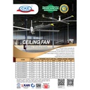 HVLS Big Ceiling Fan A1880M 1.88 Meter 220V 400W Kipas Angin Raksasa