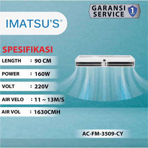 Imatsu Air Curtain AC-FM-3509-CY 0.9 Meter Air Door Tirai Udara