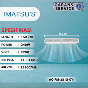 Imatsu Air Curtain AC-FM-3515-CY 1.5 Meter Air Door Tirai Udara