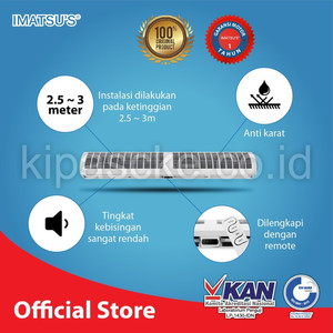 Imatsu Air Curtain Blower AC-FM-125-15-CY Angin Pintu Masuk Sejuk