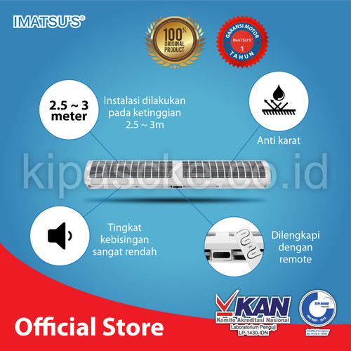 Imatsu Air Curtain Blower AC-FM-125-18-CY Pintu Masuk Hotel Kantor