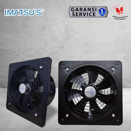 Exhaust Fan Besi In Out 12 Inch Wall Air Duct Booster Fan 12" Kipas Hexos Dinding 2 Arah / Keluar Masuk