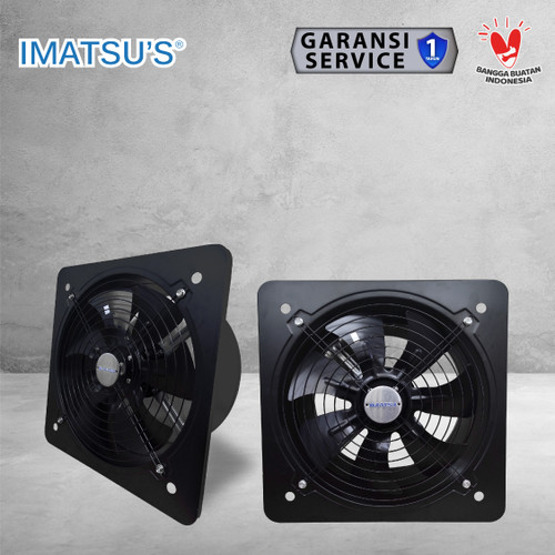 Exhaust Fan Besi In Out 14 Inch Wall Air Duct Booster Fan 14" Kipas Hexos Dinding 2 Arah / Keluar Masuk