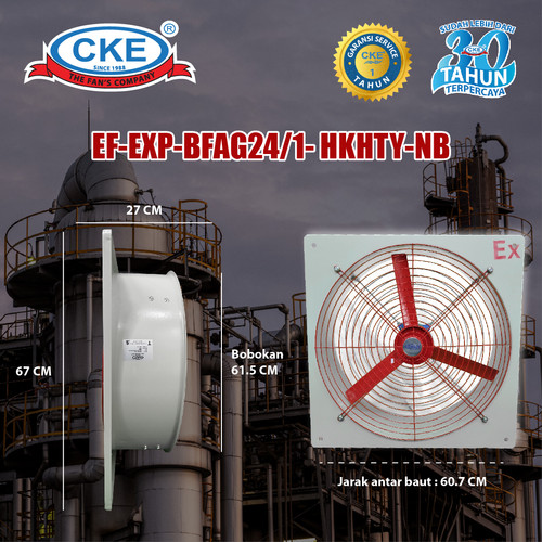 Exhaust Fan Explosion Proof 24 Inch 380V Kipas Blower Hexos Industri 24" Inch Motor Exd II BT4 Anti Ledak