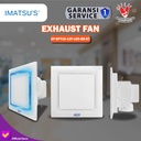 Exhaust Fan LED Lightning 8 Inch Kipas Angin Hexos Plafon Dak