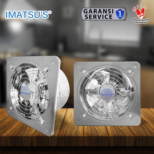 Exhaust Fan Stainless Steel 10" Inch Wall Air Duct Booster Fan Plafon Dinding Besi 10 Inci