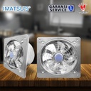 Exhaust Fan Stainless Steel 12" Inch Wall Air Duct Booster Fan Plafon Dinding Besi 12 Inci
