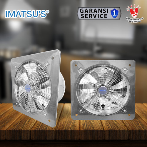 Exhaust Fan Stainless Steel 16" Inch Wall Air Duct Booster Fan Plafon Dinding Besi 16 Inci