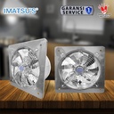 Exhaust Fan Stainless Steel 16" Inch Wall Air Duct Booster Fan Plafon Dinding Besi 16 Inci