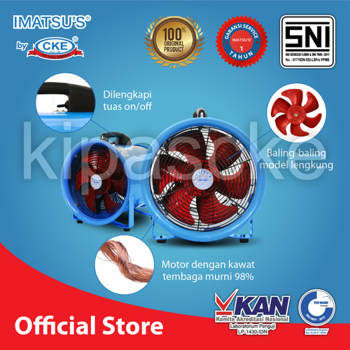 Imatsu Portable Ventilator PVCB-12/1-A1 12 Inch Blower Eksos Tambang