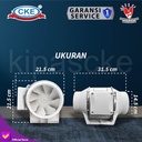 Inline Duct Fan Plastik 6" Inch Kipas Booster Ventilasi Extractor Fan