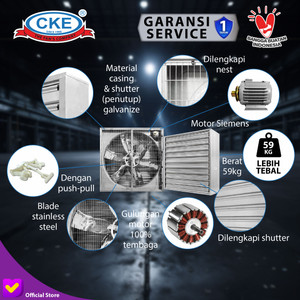 Kipas Box Fan 50" 3 Phase - Motor Siemens - Alat Ternak Ayam Unggas