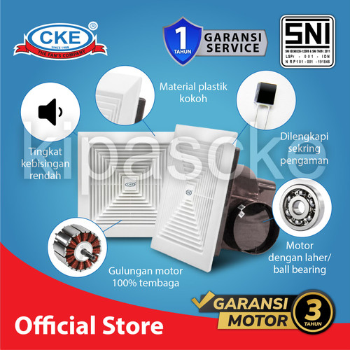 Kipas CKE Ceiling Duct CD-BPT12-30A-BB-C- Fan Rumah Toilet Dapur Eksos