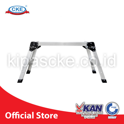 Ladder Tangga Lipat W003 2 Step Silver 50 Cm Aluminium Engsel Tahan La