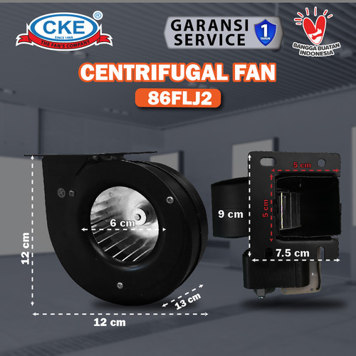 Mini Centrifugal Fan Blower 3.5 Inch 22W 220V Kipas Pendorong / Blower Keong Hisap Mini 90 CMH / 53 CFM