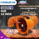 Paket Portable Ventilator Blower 12 inch + Flexible Duct Hose 10 Meter