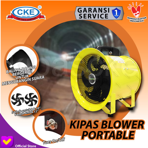 Portable Ventilator / Blower / Exhaust 12" PVCB-SHT-30-NB-AS 12 Inch