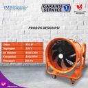 Portable Ventilator Blower Exhaust Drum Fan 18 Inch 220V Support Roda