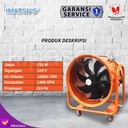 Portable Ventilator Blower Exhaust Drum Fan 20 Inch 220V Support Roda