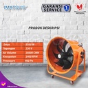 Portable Ventilator Blower Exhaust Drum Fan 28 Inch 380V Support Roda