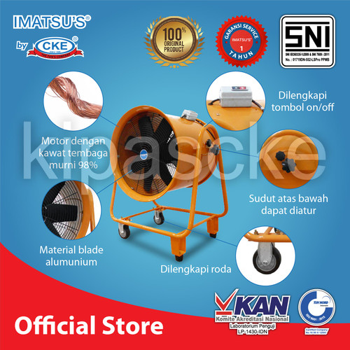 Portable Ventilator Imatsu SHT2-50-NH-SY 20 Inch Blower Eksos Tambang