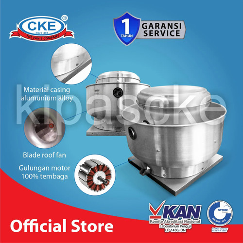 Roof Fan 12.6" 750W Exhaust Atap Ventilasi Atap Blower Atap