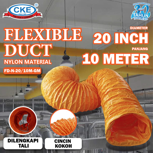 Selang Portable Blower Ventilator 20 Inch Flexible Duct Hose Exhaust Nylon 20" Selang Fleksible Ducting 5M / 10M